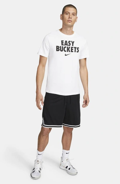 Shop Nike Dri-fit Dna Basketball Shorts In Black/ White