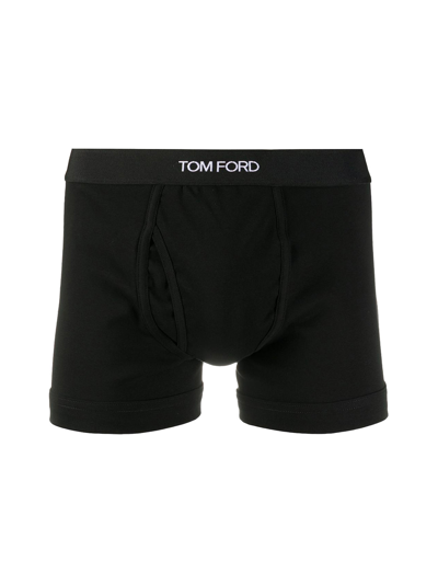 Shop Tom Ford Boxer With Logo Band In Black