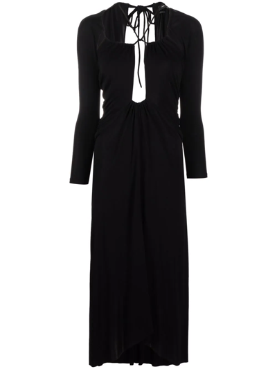 Isabel Marant Jadessi Cutout Stretch-jersey Midi Dress In Black