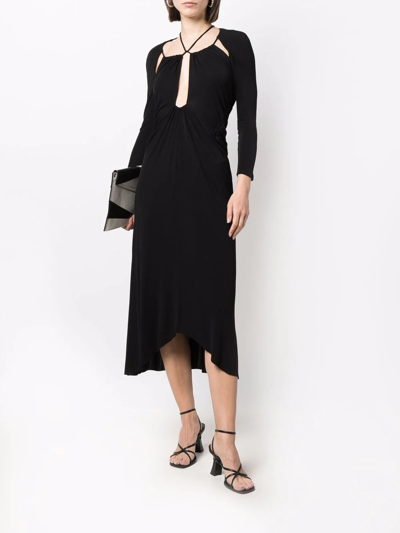 Isabel Marant Jadessi Cutout Stretch-jersey Midi Dress In Black