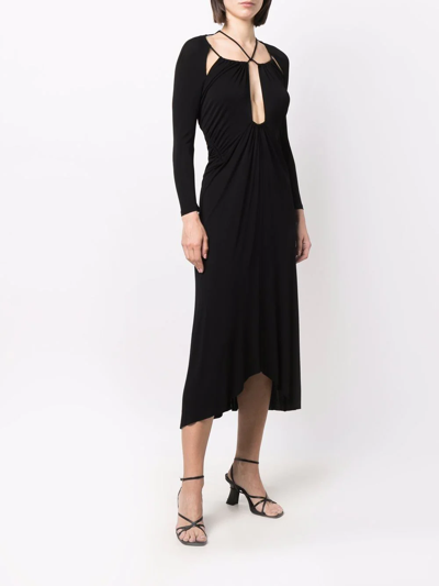 Isabel Marant Jadessi Cutout Stretch-jersey Midi Dress In Black