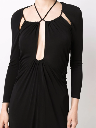 Isabel Marant Jadessi Cutout Stretch-jersey Midi Dress In Black
