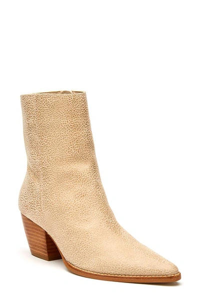 Shop Matisse Caty Western Pointed Toe Bootie In Ivory Mini Leopard Leather