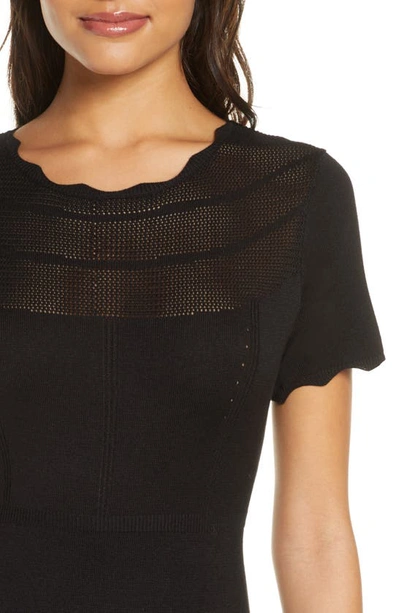 Shop Julia Jordan Fit & Flare Sweater Dress In Black
