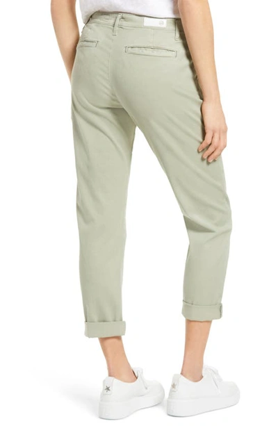 Shop Ag Caden Crop Twill Trousers In Sulfur Natural Ave