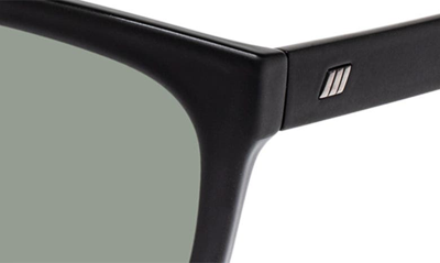 Shop Le Specs High Hopes 58mm Rectangular Sunglasses In Matte Black/ Khaki