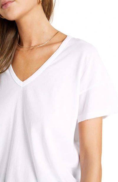 Shop Wildfox Chrissy V-neck T-shirt In Clean White