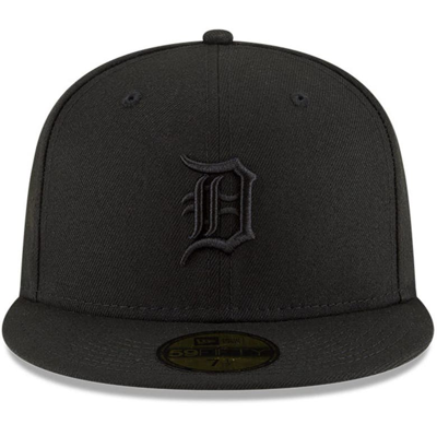Shop New Era Detroit Tigers Black On Black 59fifty Fitted Hat