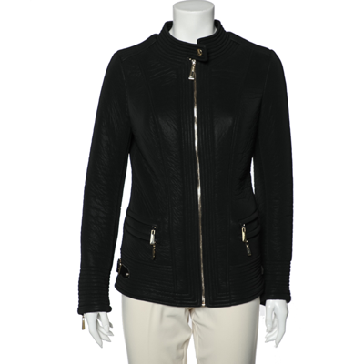 Pre-owned Just Cavalli Black Synthetic Quilted Jacket M