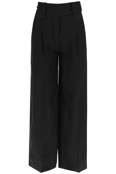 Shop Saks Potts Ruba Linen Trousers In Black