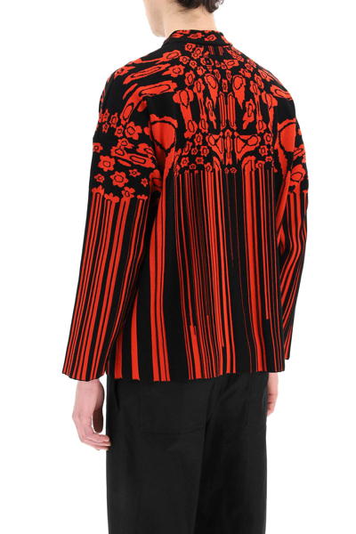 Shop A Better Mistake Touch Me Intarsia Sweater In Black,red