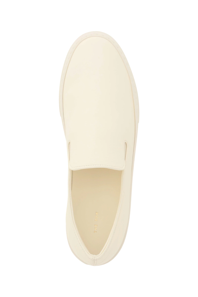 Shop The Row Marie H Leather Slip-on Sneakers In White