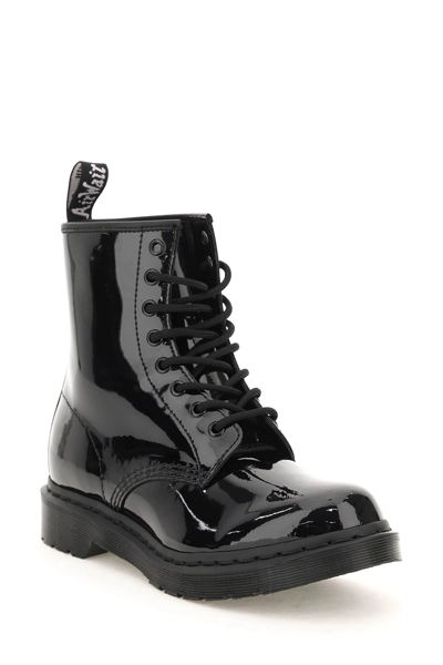 Shop Dr. Martens' 1460 Mono Patent Lamper Lace-up Combat Boots In Black