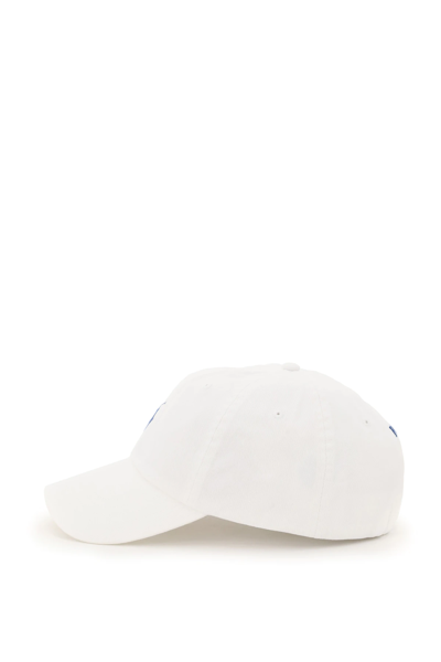 Shop Polo Ralph Lauren Core Replen Baseball Cap In White,blue