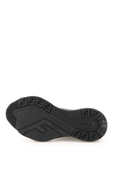 Shop Fendi Flow Sneakers In Black/blue