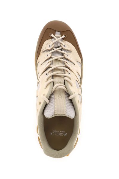 Shop Moncler Silencio Sneakers In Beige,brown