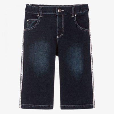 Shop Aigner Teen Boys Blue Denim Shorts