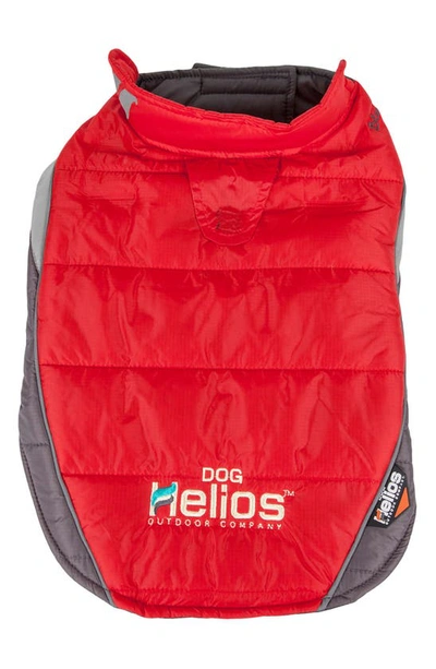 Shop Pet Life Helios Blizzard Full-bodied Adjustable And 3m Reflective Dog Jacket In Molten Lava Red
