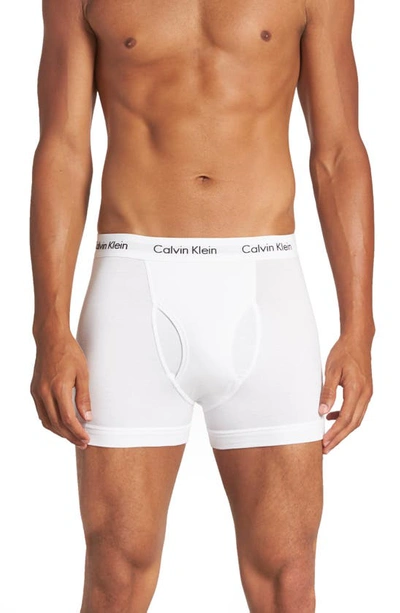 Calvin Klein Cotton Stretch Low-rise Cotton Trunks Pack Of Three In White