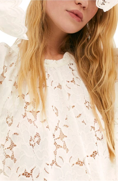 Shop Free People Olivia Lace Top In Ivory