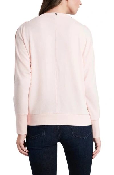Shop Vince Camuto Snap Trim Dolman Sleeve Sweater In Ballet Dust