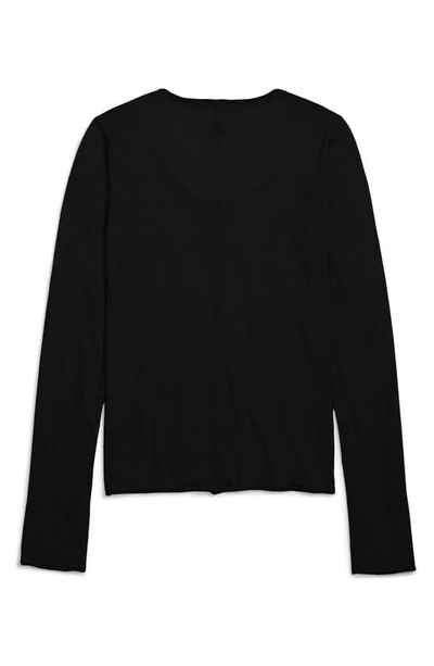 Shop Rag & Bone Gaia Organic Pima Cotton Long Sleeve T-shirt In Black