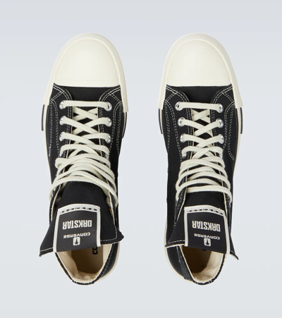 Shop Rick Owens Converse X Drkshdw Drkstar Hi Sneakers In Black/white