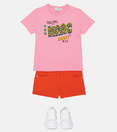 Shop Marc Jacobs Denim Shorts In Peach