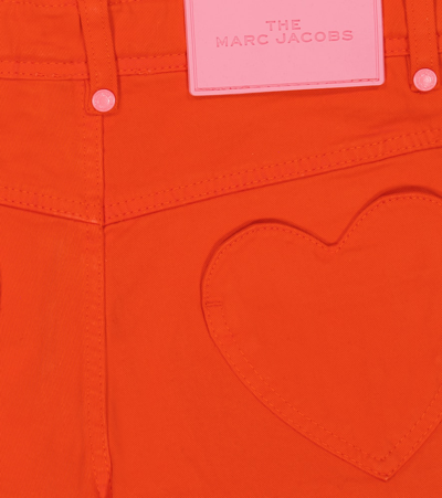 Shop Marc Jacobs Denim Shorts In Peach