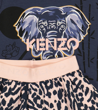 Shop Kenzo Baby Cotton T-shirt And Shorts Set In Pink