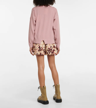 Shop Moncler Wool And Cashmere Sweater In Pink