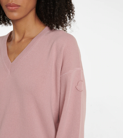 Shop Moncler Wool And Cashmere Sweater In Pink