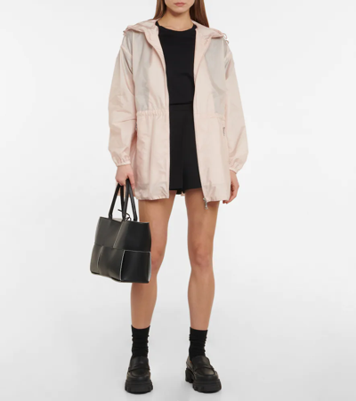Shop Moncler Wete Technical Raincoat In Light Pink