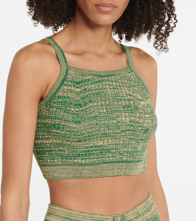 Shop Live The Process Marl Space-dyed Crop Top In Holy Basil/ginger Root
