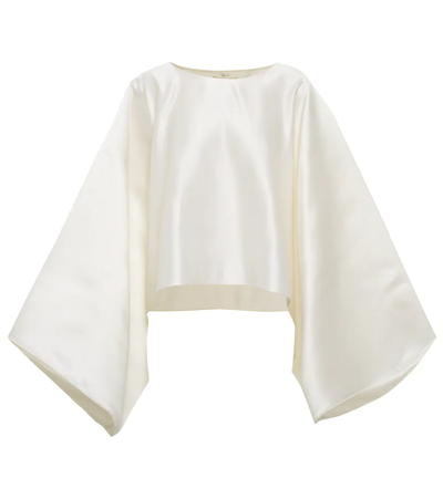 Shop The Row Dalel Silk Satin Top In Ivory