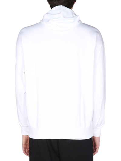 Shop Disclaimer Sweatshirt With Logo Print In White