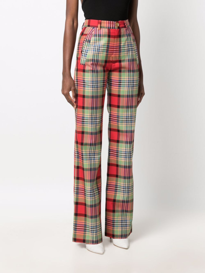 Shop Vivienne Westwood Trousers Red