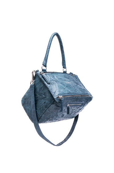 Shop Givenchy Medium Old Pepe Pandora In Mineral Blue