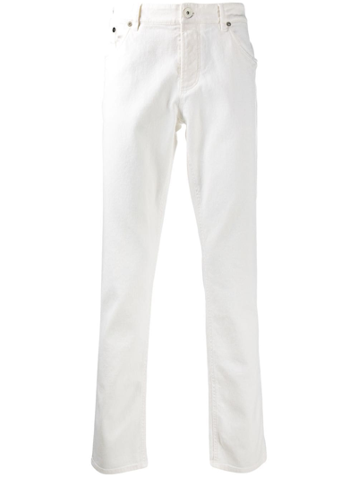 Shop Brunello Cucinelli Straight Jeans In White