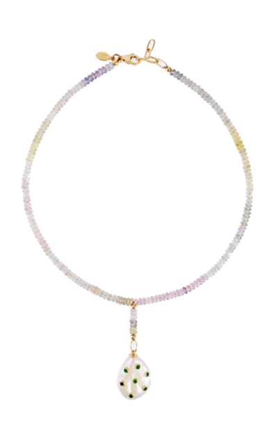 Shop Joie Digiovanni Sorbet 14k Yellow Gold Multi-stone Necklace