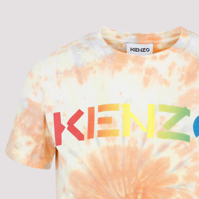 Shop Kenzo Cotton T-shirt Tshirt In Yellow &amp; Orange