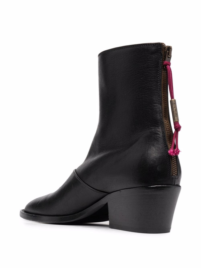 Shop Acne Studios Heeled Leather Boots In Black