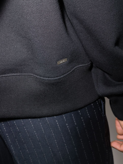 Shop Amiri Logo-print Cotton Sweatshirt In Black