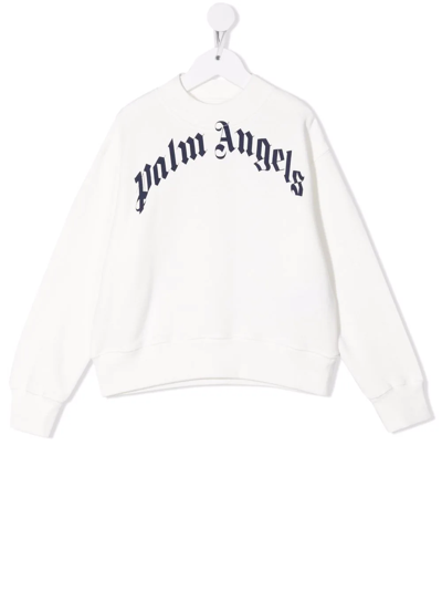 Shop Palm Angels Logo-print Sweatshirt In White