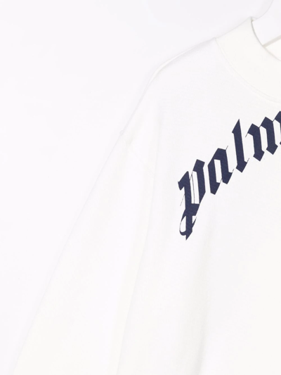 Shop Palm Angels Logo-print Sweatshirt In White