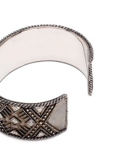 Shop De Jaegher Arizona Dream Diamond Cuff In Silver