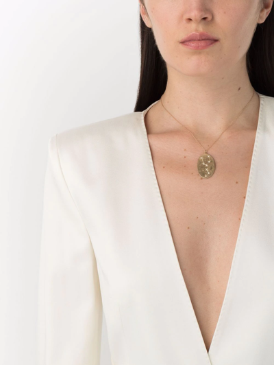 Shop Brooke Gregson 14kt Yellow Gold Taurus Diamond Pendant Necklace