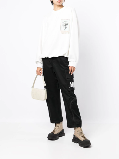 Ports V Drawstring Cargo Trousers In Black