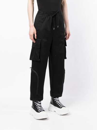 Ports V Drawstring Cargo Trousers In Black