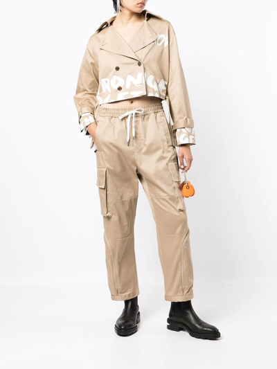 Ports V Drawstring Cargo Trousers In Brown